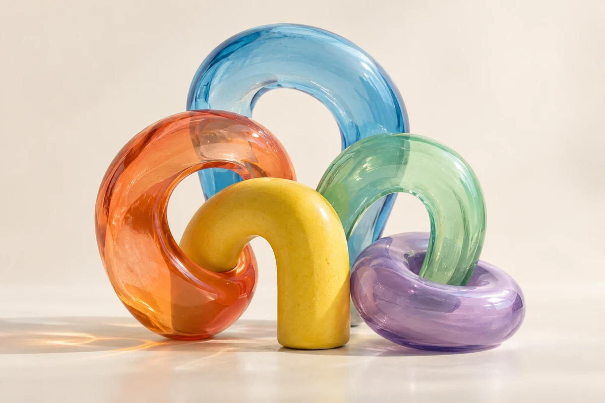 Colorful glass sculpture artwork thumbnail